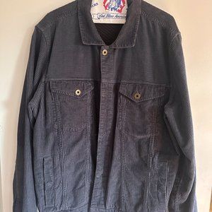 Billy Reid Navy Blue Corduroy Trucker Jacket XL